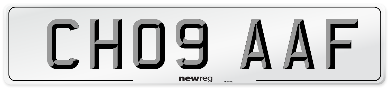 CH09 AAF Number Plate from New Reg